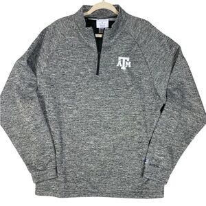 Champion quarter zip Texas A&M Aggie pullover heathered black XL football fan